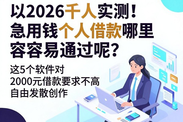 2026千人实测!急用钱个人借款哪里容易通过呢?这5个软件对2000元借款要求不高