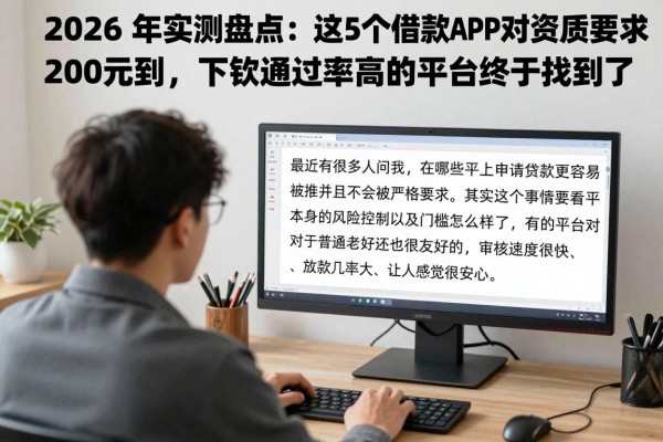 2026年实测盘点：这5个借款APP对资质要求，200元到，下款通过率高的平台终于找到了