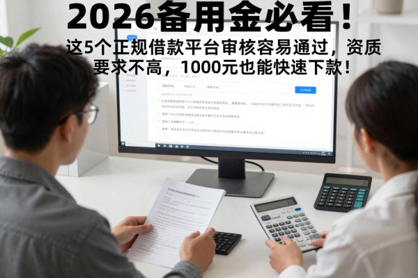 2026备用金必看！这5个正规借款平台审核容易通过，资质要求不高，1000元也能快速下款！