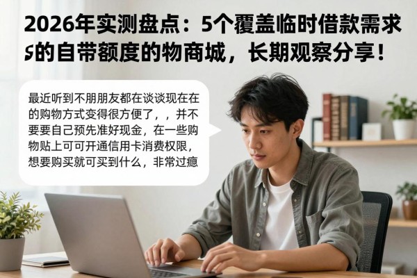 2026年实测盘点：5个覆盖临时借款需求的自带额度的购物商城，长期观察分享！
