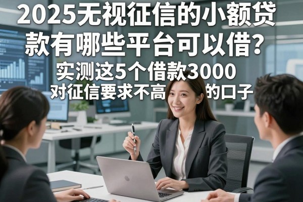 2025无视征信的小额贷款有哪些平台可以借？实测这5个借款3000对征信要求不高的口子