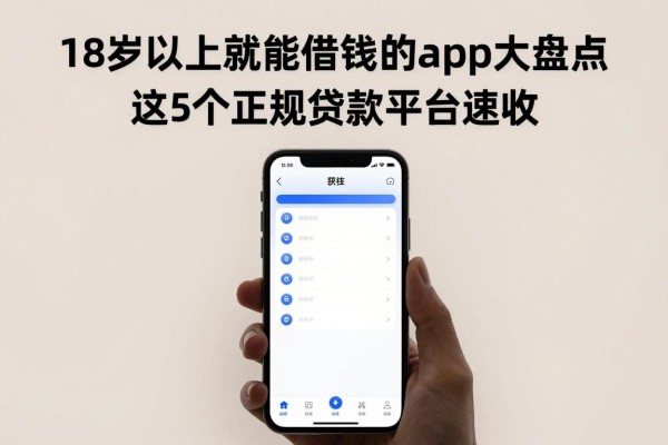 18岁以上就能借钱的app大盘点，这5个正规贷款平台速收