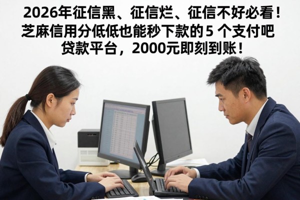2026年征信黑、征信烂、征信不好必看!芝麻信用分低也能秒下款的5个支付吧贷款平台,2000元即刻到账!