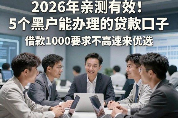 2026年亲测有效!5个黑户能办理的贷款口子,借款1000要求不高速来优选