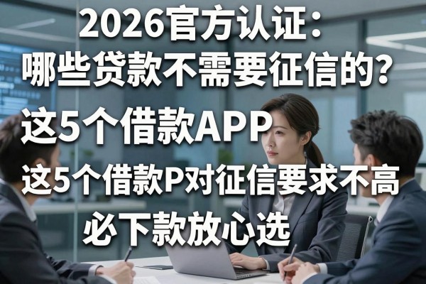 2026官方认证:哪些贷款不需要征信的?这5个借款APP对征信要求不高,必下款放心选!
