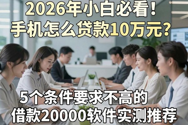2026年小白必看！手机怎么贷款10万元？5个条件要求不高的借款20000软件实测推荐