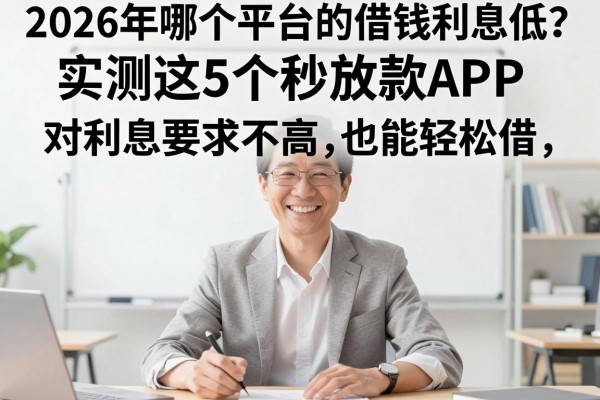 2026年哪个平台的借钱利息低?实测这5个秒放款APP,对利息要求不高也能轻松借!