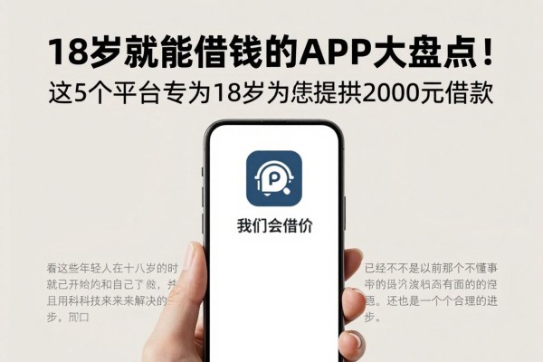 18岁就能借钱的APP大盘点！这5个平台专为18岁用户提供2000元借款