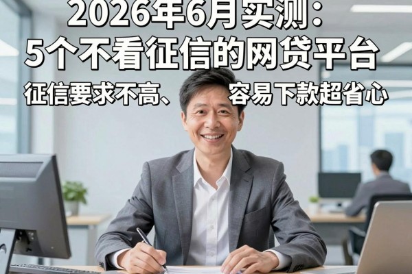 2026年6月实测:5个不看征信的网贷平台,征信要求不高、容易下款超省心!