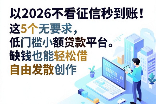 2026不看征信秒到账!这5个无要求低门槛小额贷款平台,缺钱也能轻松借