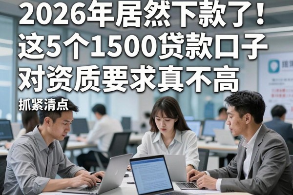 2026年居然下款了!这5个1500贷款口子对资质要求真不高,抓紧清点