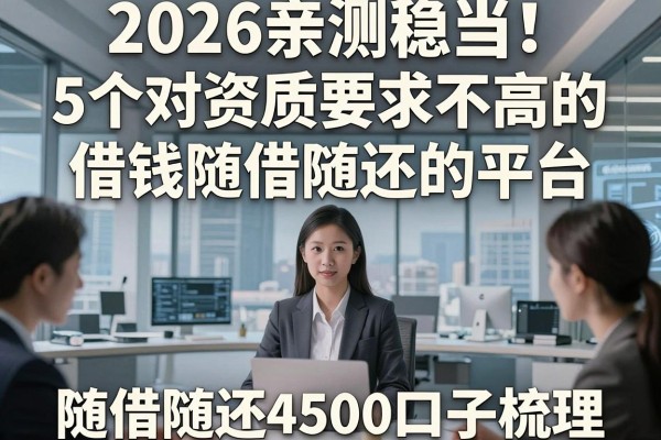 2026亲测稳当！5个对资质要求不高的借钱随借随还的平台，随借随还4500口子梳理