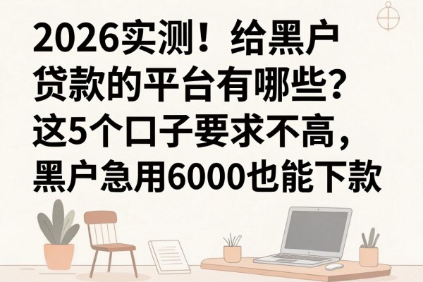 2026实测！给黑户贷款的平台有哪些？这5个口子要求不高，黑户急用6000也能下款
