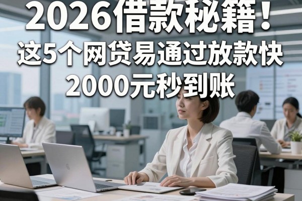 2026借款秘籍!这5个网贷易通过放款快,2000元秒到账!