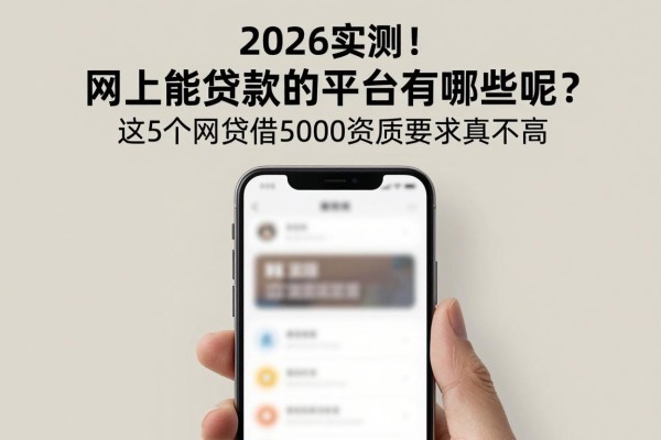 2026实测!网上能贷款的平台有哪些呢?这5个网贷借5000资质要求真不高