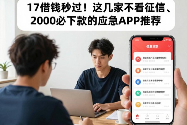 17岁借钱秒过!这几家不看征信、2000必下款的应急APP推荐
