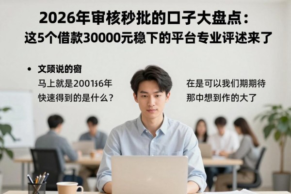 2026年审核秒批的口子大盘点：这5个借款30000元稳下的平台专业评述来了