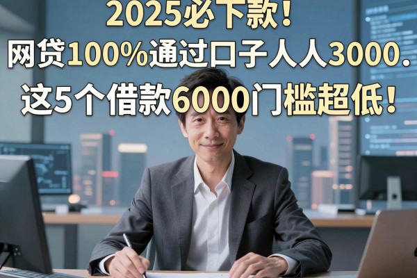 2025必下款!网贷100%通过口子人人3000,这5个借款6000门槛超低