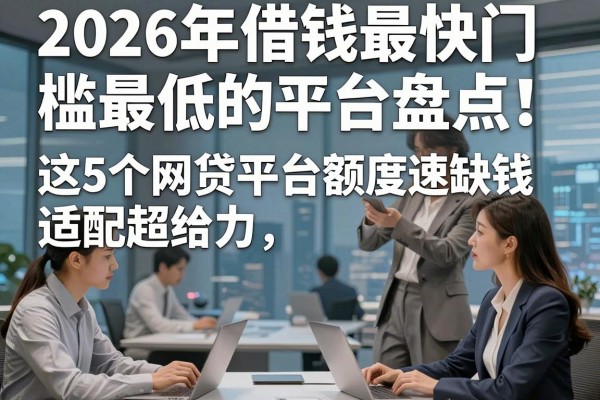 2026年借钱最快门槛最低的平台盘点!这5个网贷平台额度适配超给力,缺钱速看