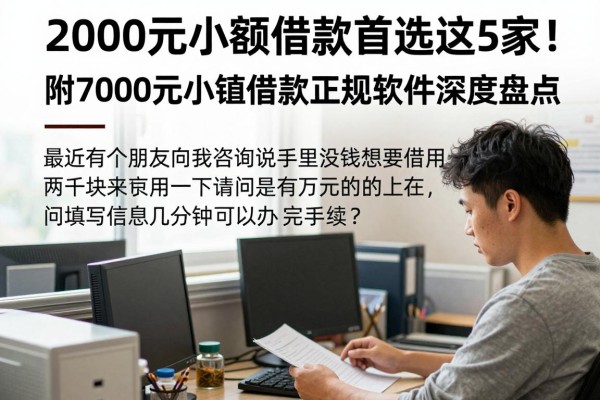 2000元小额借款首选这5家！附7000元小额借款正规软件深度盘点