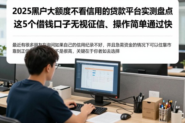 2025黑户大额度不看信用的贷款平台实测盘点!这5个借钱口子无视征信、操作简单通过快