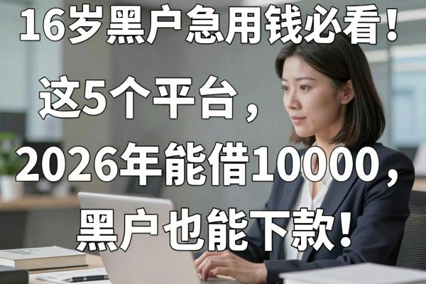 16岁黑户急用钱必看!这5个平台2026年能借10000,黑户也能下款
