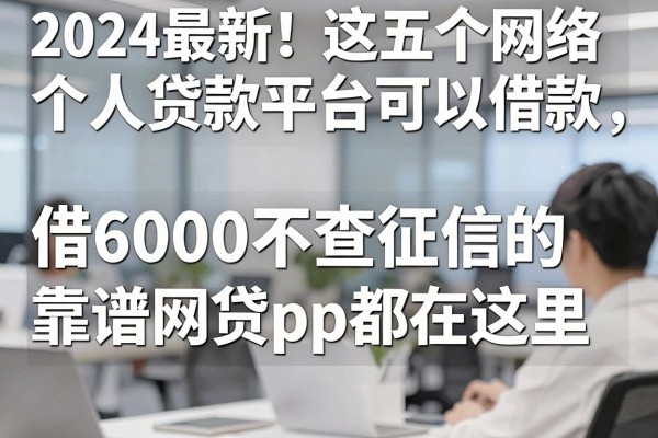2024最新!这五个网络个人贷款平台可以借款,借6000不查征信的靠谱网贷app都在这里