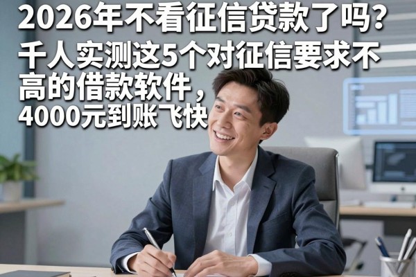 2026年不看征信贷款了吗?千人实测这5个对征信要求不高的借款软件,4000元到账飞快