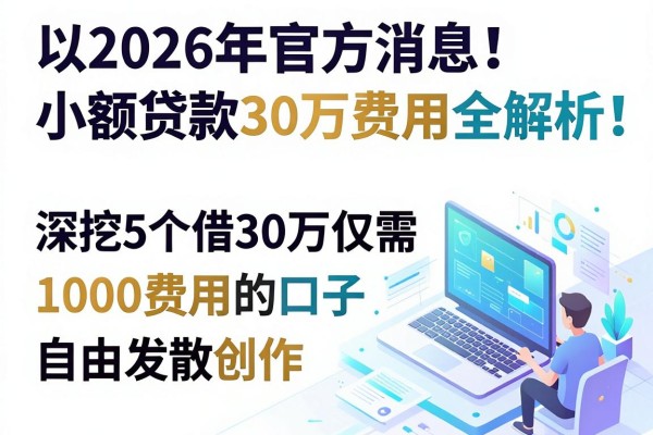 2026年官方消息！小额贷款30万费用全解析：深挖5个借30万仅需1000费用的口子