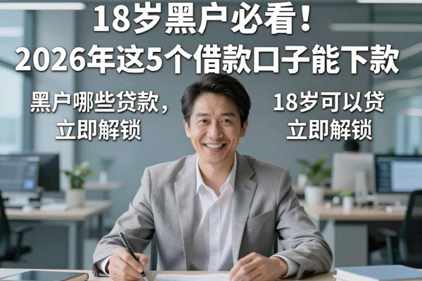 18岁黑户必看！2026年这5个借款口子能下款，黑户哪些贷款18岁可以贷立即解锁