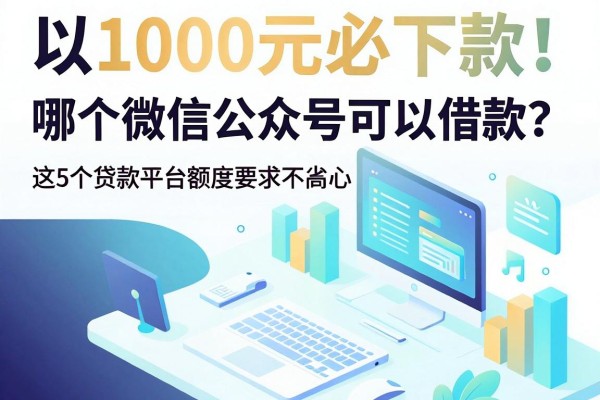 1000元必下款!哪个微信公众号可以借款?这5个贷款平台额度要求不高还省心