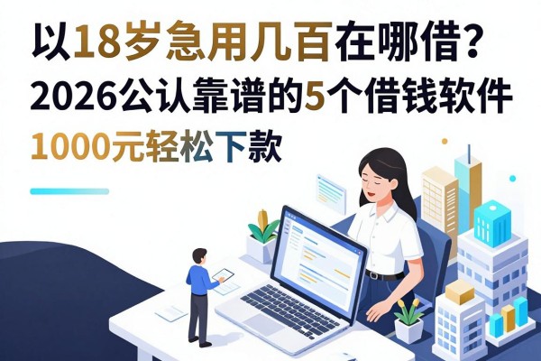 18岁急用几百在哪借?2026公认靠谱的5个借钱软件,1000元轻松下款