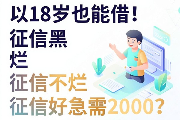 18岁也能借!征信黑、征信烂、征信不好急需2000?这5个借钱App亲测能下款