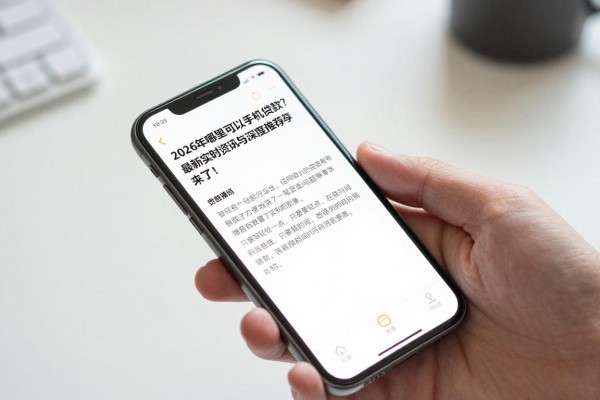 2026年哪里可以手机贷款？最新实时资讯与深度推荐来了！