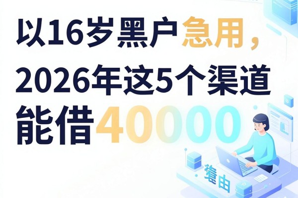 16岁黑户急用小额无需身份证，2026年这5个渠道能借40000