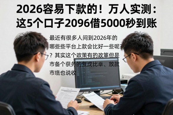 2026容易下款的！万人实测：这5个口子2026借5000秒到账