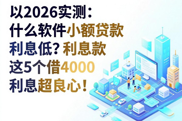 2026实测：什么软件小额贷款利息低？这5个借4000利息超良心！