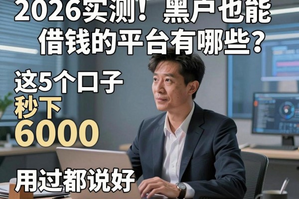 2026实测!黑户也能借钱的平台有哪些?这5个口子秒下6000,用过都说好