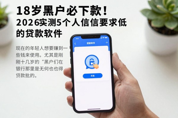 18岁黑户必下款!2026实测5个不用人脸、征信要求低的贷款软件