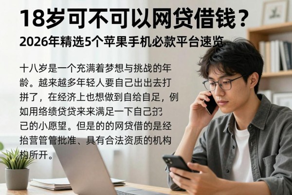 18岁可不可以网贷借钱?2026年精选5个苹果手机必下借款平台速览