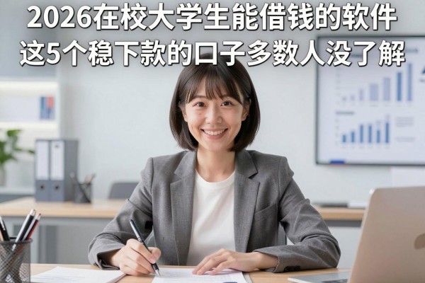 2026在校大学生能借钱的软件，这5个稳下款的口子多数人没了解！