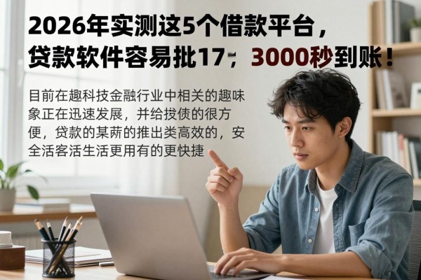 2026年实测这5个借款平台,贷款软件容易批17r,3000元秒到账!