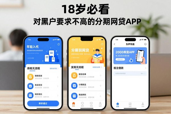 18岁必看!2026年这5个对黑户要求不高的分期网贷APP,2000元借款流程省心不繁琐,易通过