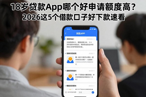 18岁贷款app哪个好申请额度高？2026这5个借款口子好下款速看