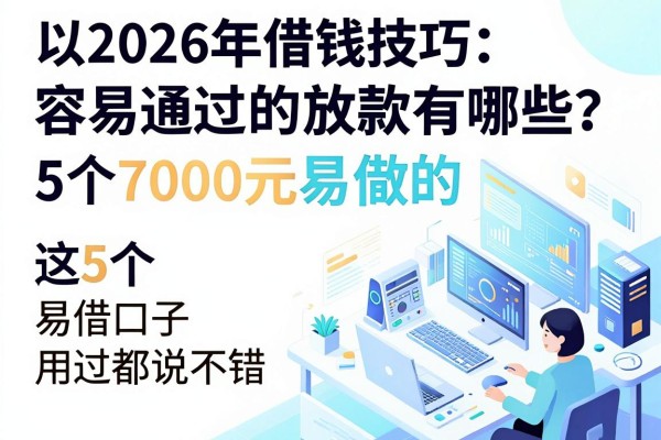 2026年借钱技巧:容易通过的借款的app放款有哪些?这5个7000元易借口子用过都说不错