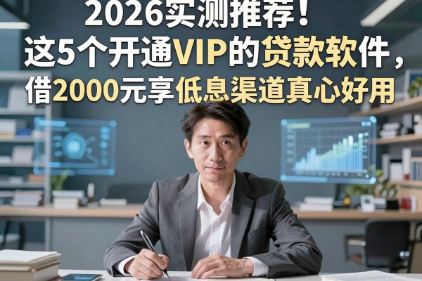 2026实测推荐!这5个开通VIP的贷款软件,借2000元享低息渠道真心好用