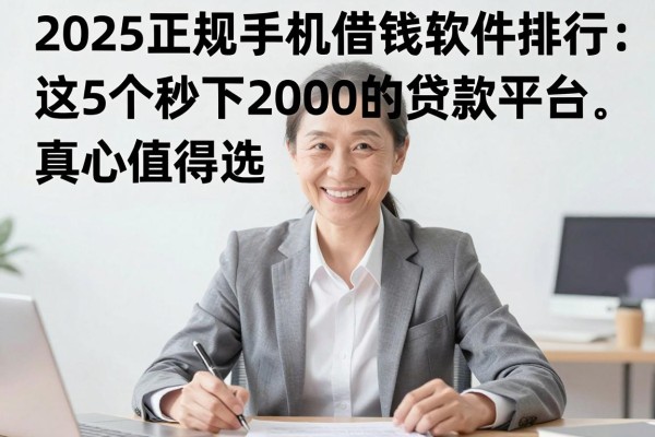 2025正规手机借钱软件排行,这5个秒下2000的贷款平台真心值得选!
