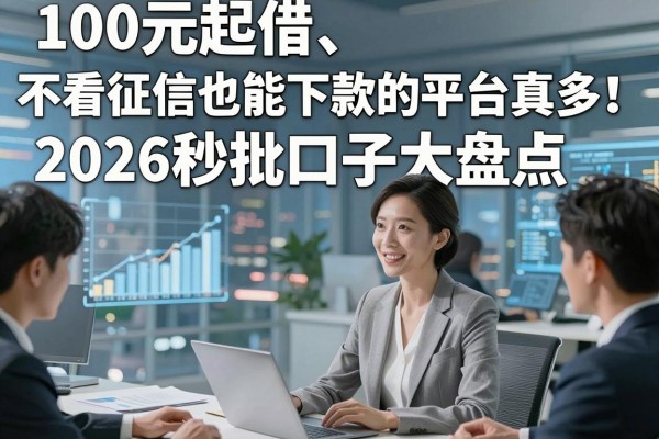 100元起借、不看征信也能下款的平台真多!2026秒批口子大盘点