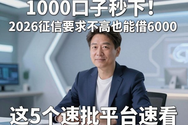 1000口子秒下!2026征信要求不高也能借6000,这5个速批平台速看