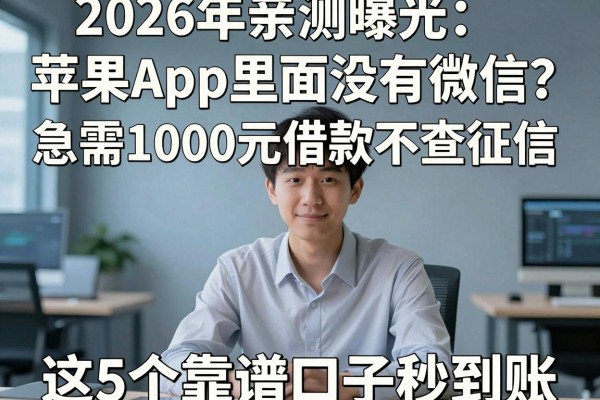 2026年亲测曝光:苹果App里面没有微信?急需1000元借款不查征信,这5个靠谱口子秒到账!